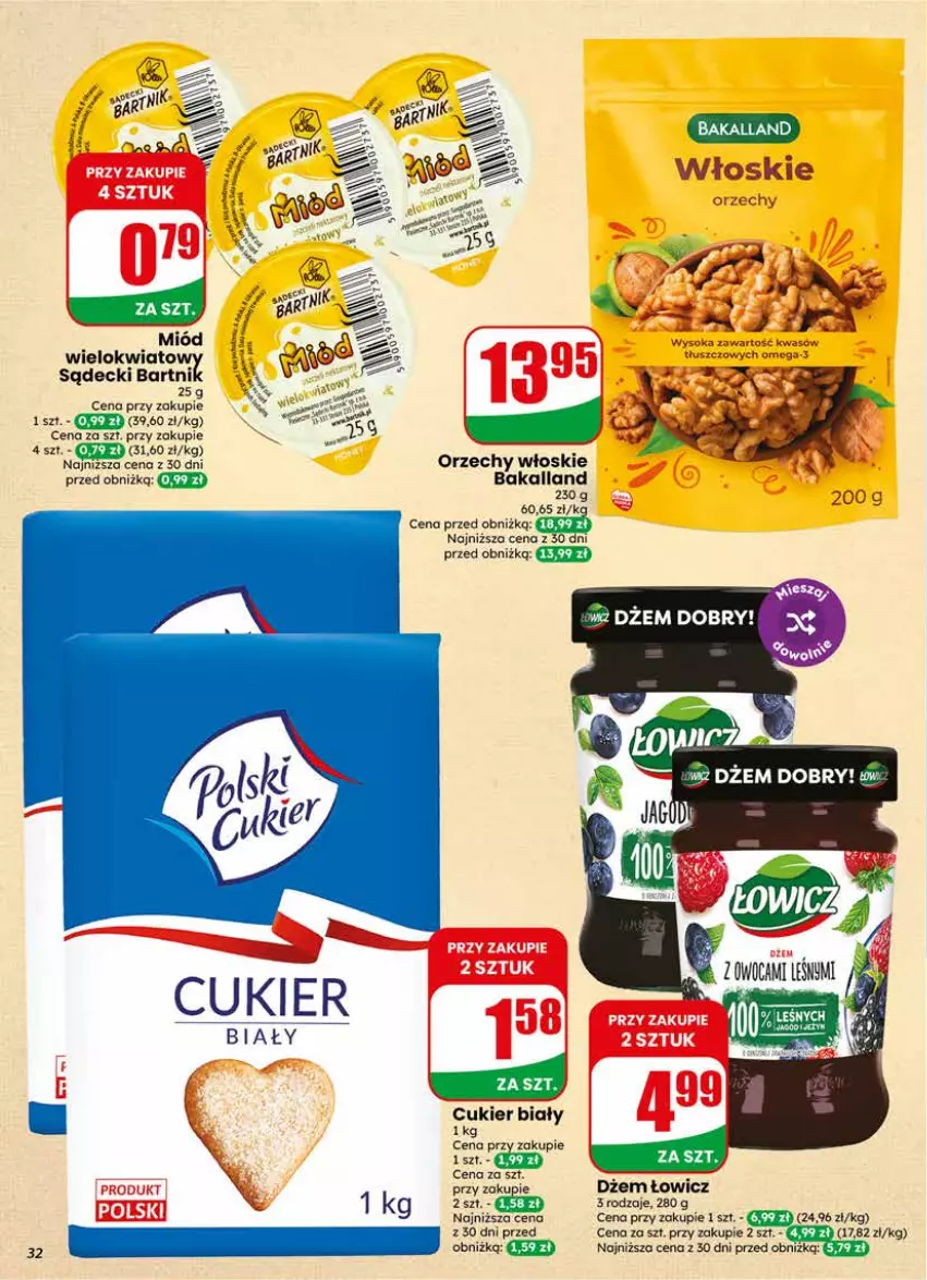 Gazetka promocyjna Dino - Gazetka 21 / 2026 - ważna 20.05 do 26.05.2026 - strona 32 - produkty: Bakalland, Cukier, Dżem, Miód, Orzechy włoskie