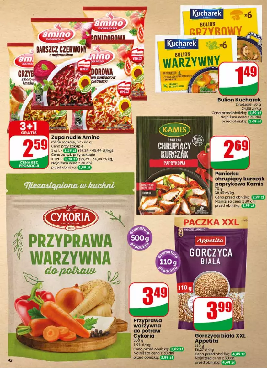 Gazetka promocyjna Dino - Gazetka 21 / 2026 - ważna 20.05 do 26.05.2026 - strona 42 - produkty: Bulion, Kamis, Kucharek, Kurczak, Lion