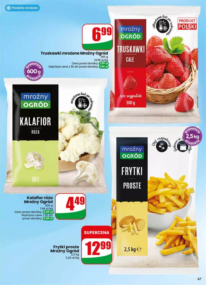 Gazetka promocyjna Dino - Gazetka 21 / 2026 - ważna 20.05 do 26.05.2026 - strona 47 - produkty: Frytki, Kalafior, Ogród, Róża, Truskawki