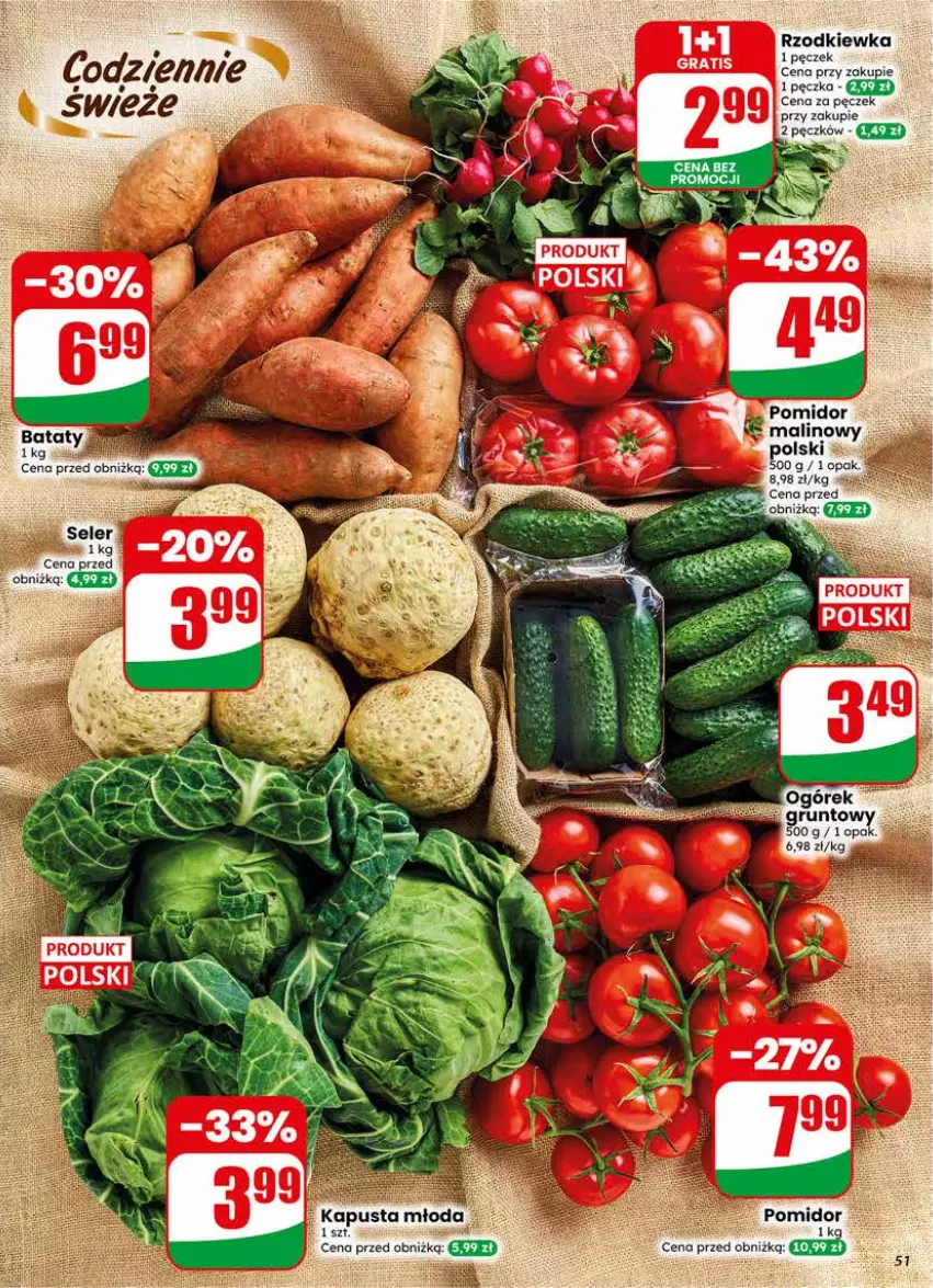 Gazetka promocyjna Dino - Gazetka 21 / 2026 - ważna 20.05 do 26.05.2026 - strona 51 - produkty: Ogórek, Rzodkiewka