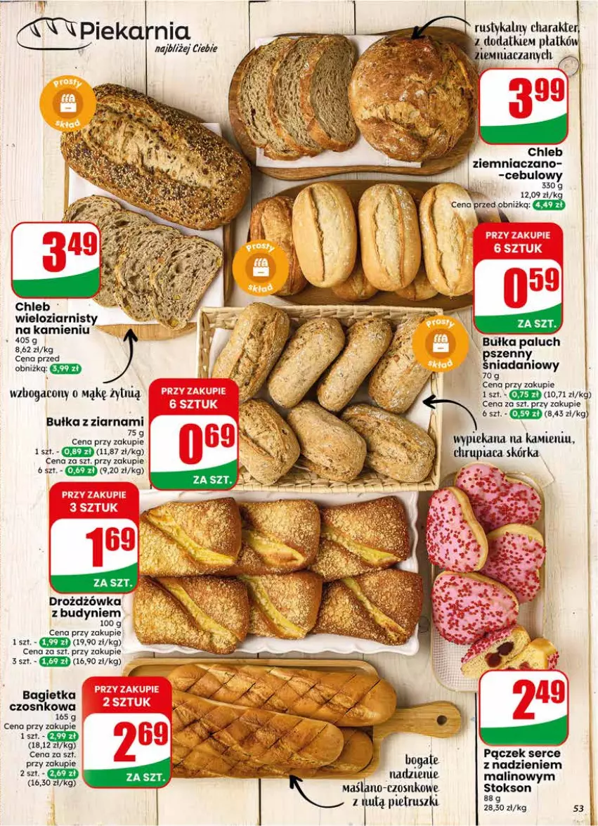 Gazetka promocyjna Dino - Gazetka 21 / 2026 - ważna 20.05 do 26.05.2026 - strona 53 - produkty: Bagietka, Bułka, Chleb, Chleb wieloziarnisty, JBL, Pączek, Rust, Ser
