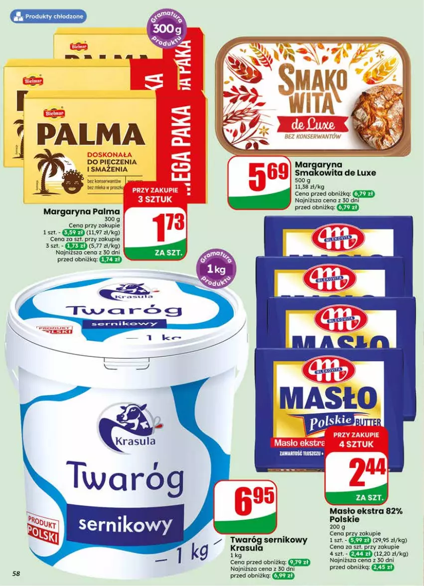 Gazetka promocyjna Dino - Gazetka 21 / 2026 - ważna 20.05 do 26.05.2026 - strona 58 - produkty: Margaryna, Masło, Palma, Piec, Ser, Smakowita, Twaróg