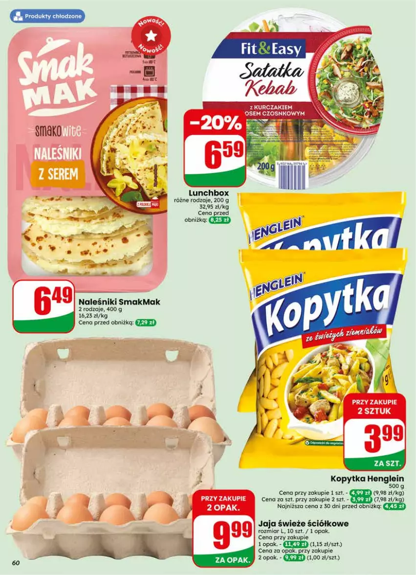 Gazetka promocyjna Dino - Gazetka 21 / 2026 - ważna 20.05 do 26.05.2026 - strona 60 - produkty: Jaja, Kopytka, Naleśniki