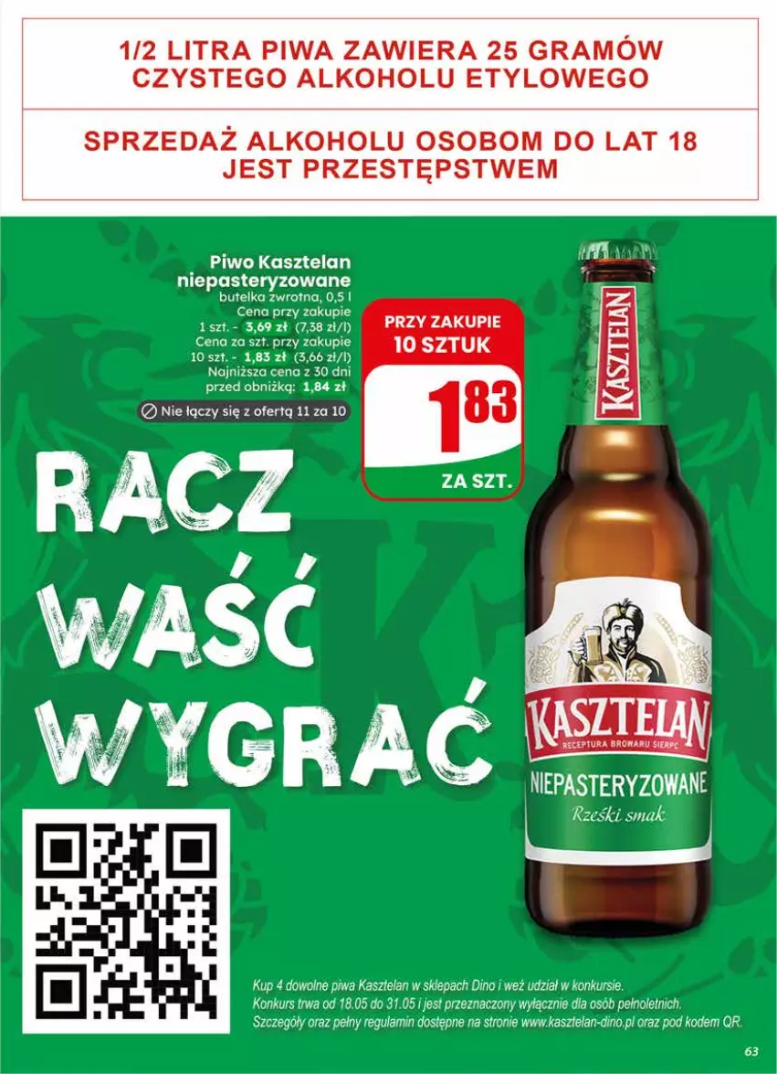 Gazetka promocyjna Dino - Gazetka 21 / 2026 - ważna 20.05 do 26.05.2026 - strona 63 - produkty: Gra, Kasztelan, Piwa