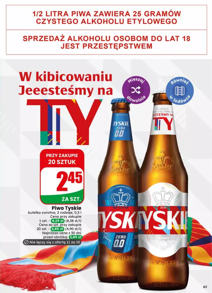 Gazetka promocyjna Dino - Gazetka 21 / 2026 - ważna 20.05 do 26.05.2026 - strona 65 - produkty: Piwo, Tyskie