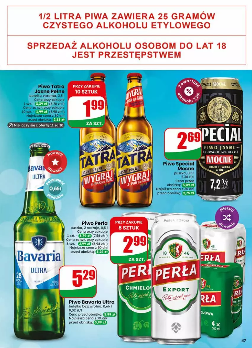 Gazetka promocyjna Dino - Gazetka 21 / 2026 - ważna 20.05 do 26.05.2026 - strona 67 - produkty: Gra, Perła, Piwa, Piwo, Piwo jasne, Por, Tatra, Woda