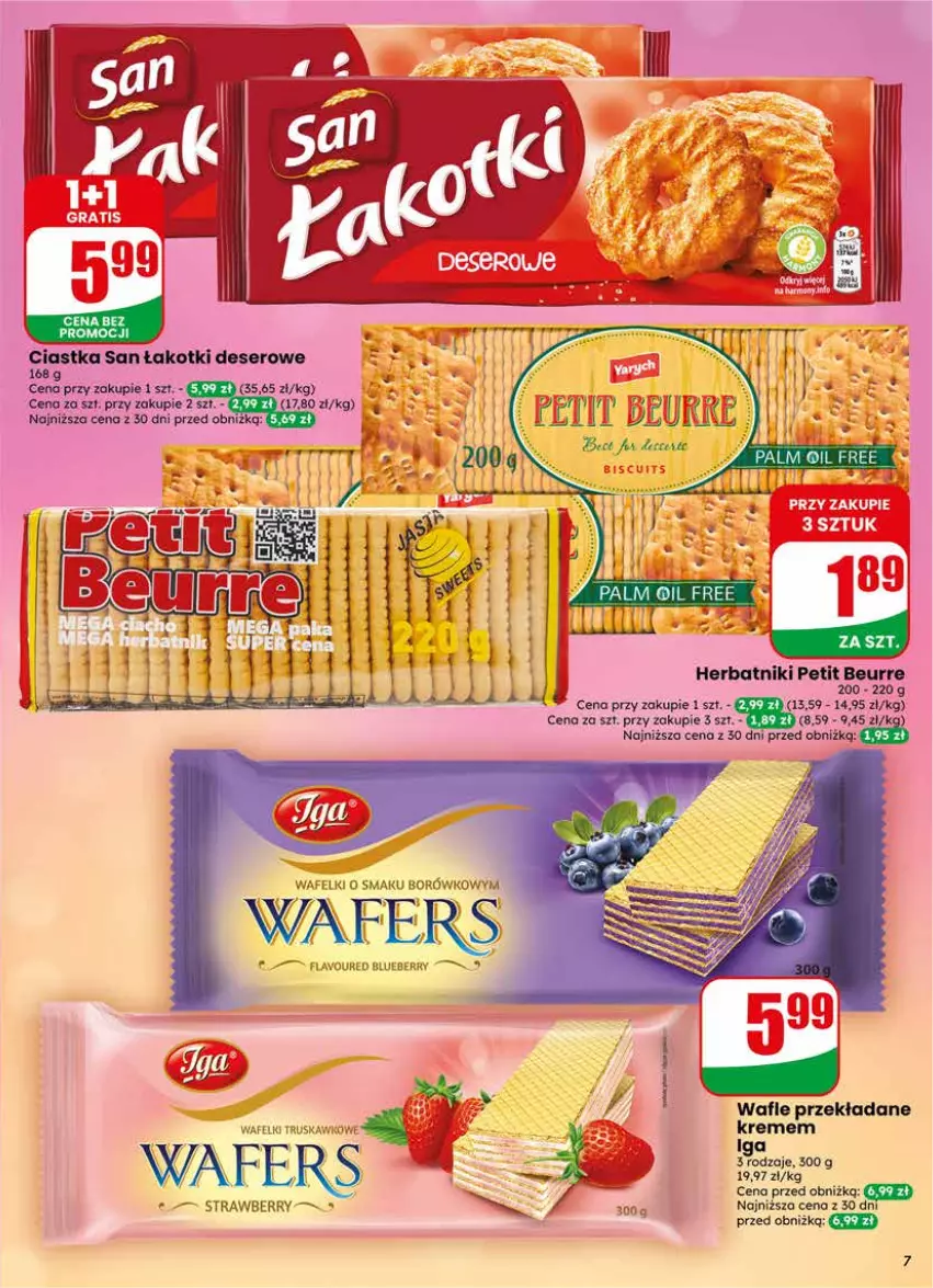 Gazetka promocyjna Dino - Gazetka 21 / 2026 - ważna 20.05 do 26.05.2026 - strona 7 - produkty: Ciastka, Deser, Herbatniki, Herbatniki Petit Beurre, Ser, Wafle