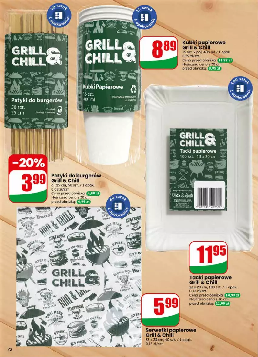 Gazetka promocyjna Dino - Gazetka 21 / 2026 - ważna 20.05 do 26.05.2026 - strona 72 - produkty: Burger, Fa, Grill, Papier, Ser, Serwetki