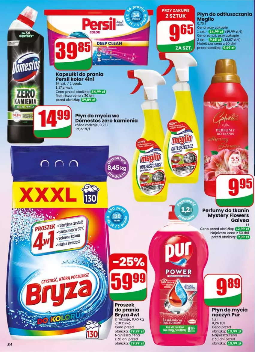 Gazetka promocyjna Dino - Gazetka 21 / 2026 - ważna 20.05 do 26.05.2026 - strona 84 - produkty: Bryza, Domestos, Perfum, Płyn do mycia, Proszek do prania, Pur