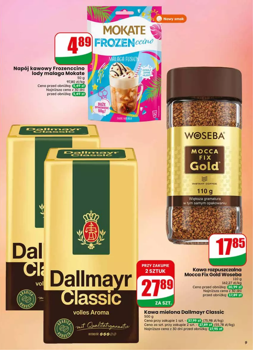 Gazetka promocyjna Dino - Gazetka 21 / 2026 - ważna 20.05 do 26.05.2026 - strona 9 - produkty: Dallmayr, Frozen, Gra, Kawa, Kawa mielona, Kawa rozpuszczalna, Lody, Mocca Fix Gold, Napój, Rama, Woseba