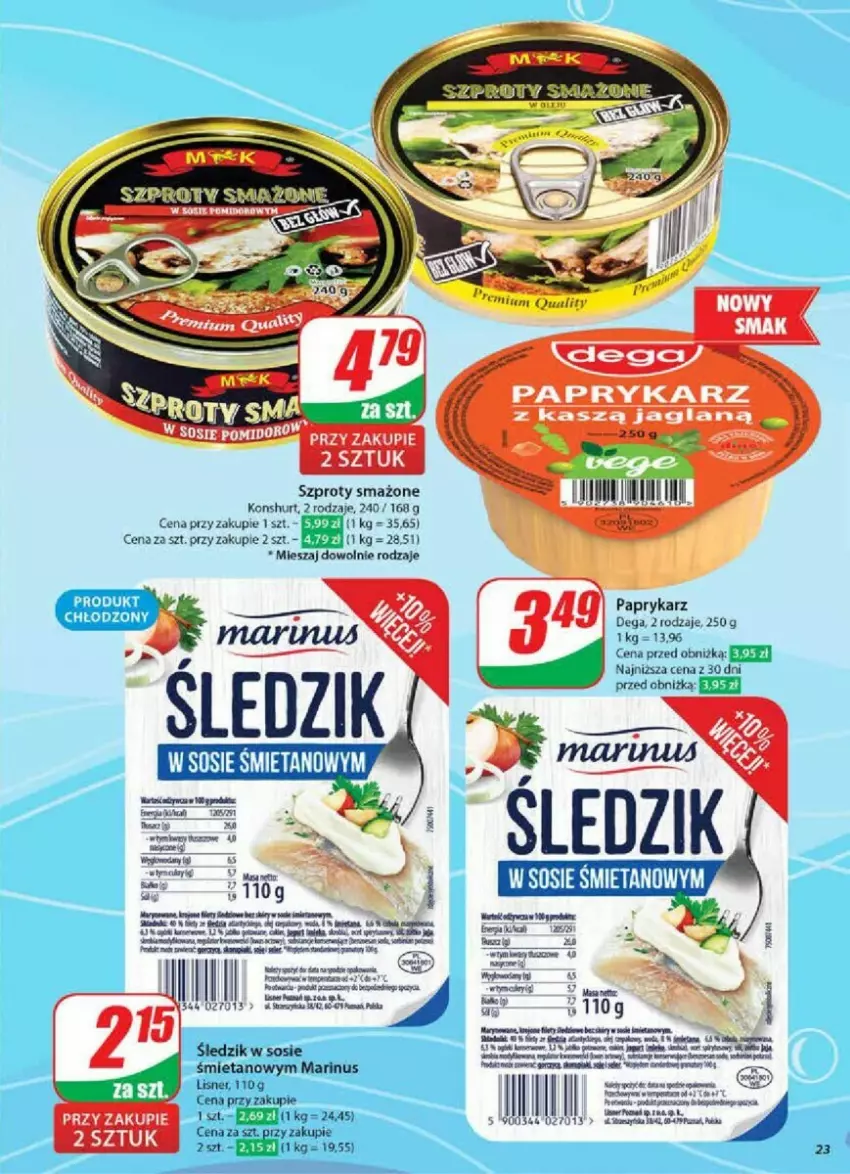 Gazetka promocyjna Dino - ważna 08.01 do 14.01.2025 - strona 16 - produkty: BEBILON, Dega, Fa, Mięta, Papryka, Paprykarz, Rum, Sos, Szprot