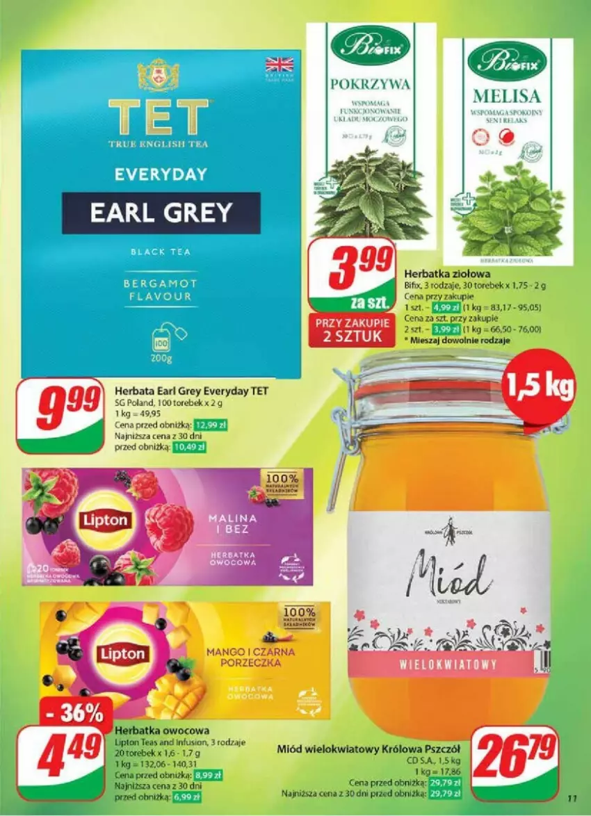 Gazetka promocyjna Dino - ważna 08.01 do 14.01.2025 - strona 3 - produkty: Earl Grey, Herbata, Lipton, Mango, Miód, Por