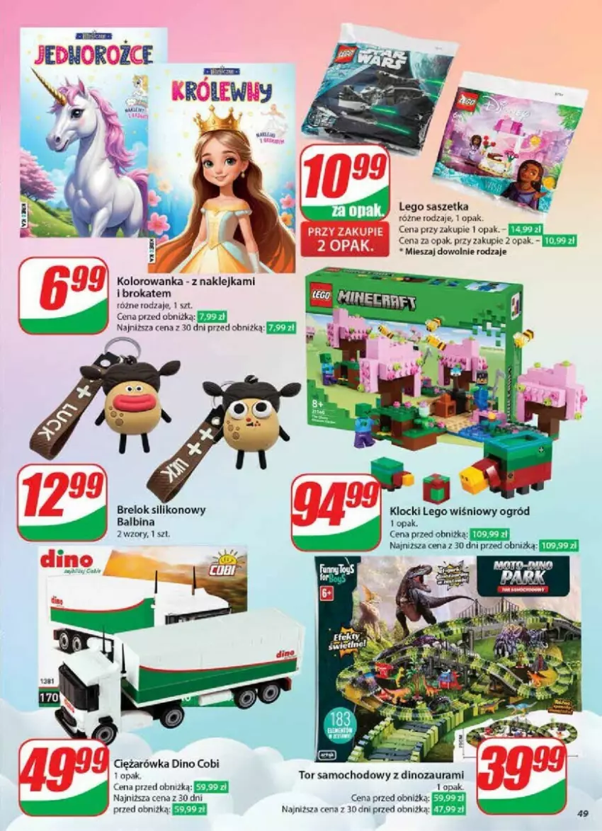 Gazetka promocyjna Dino - ważna 08.01 do 14.01.2025 - strona 44 - produkty: Dinozaur, Klej, Klocki, Kolorowanka, LEGO, Ogród