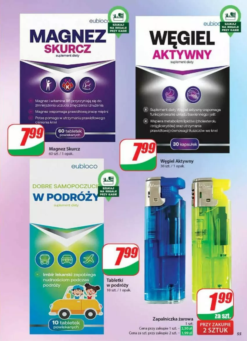 Gazetka promocyjna Dino - ważna 08.01 do 14.01.2025 - strona 51 - produkty: Magnez, Tablet, Wagi, Węgiel aktywny, Zapalniczka