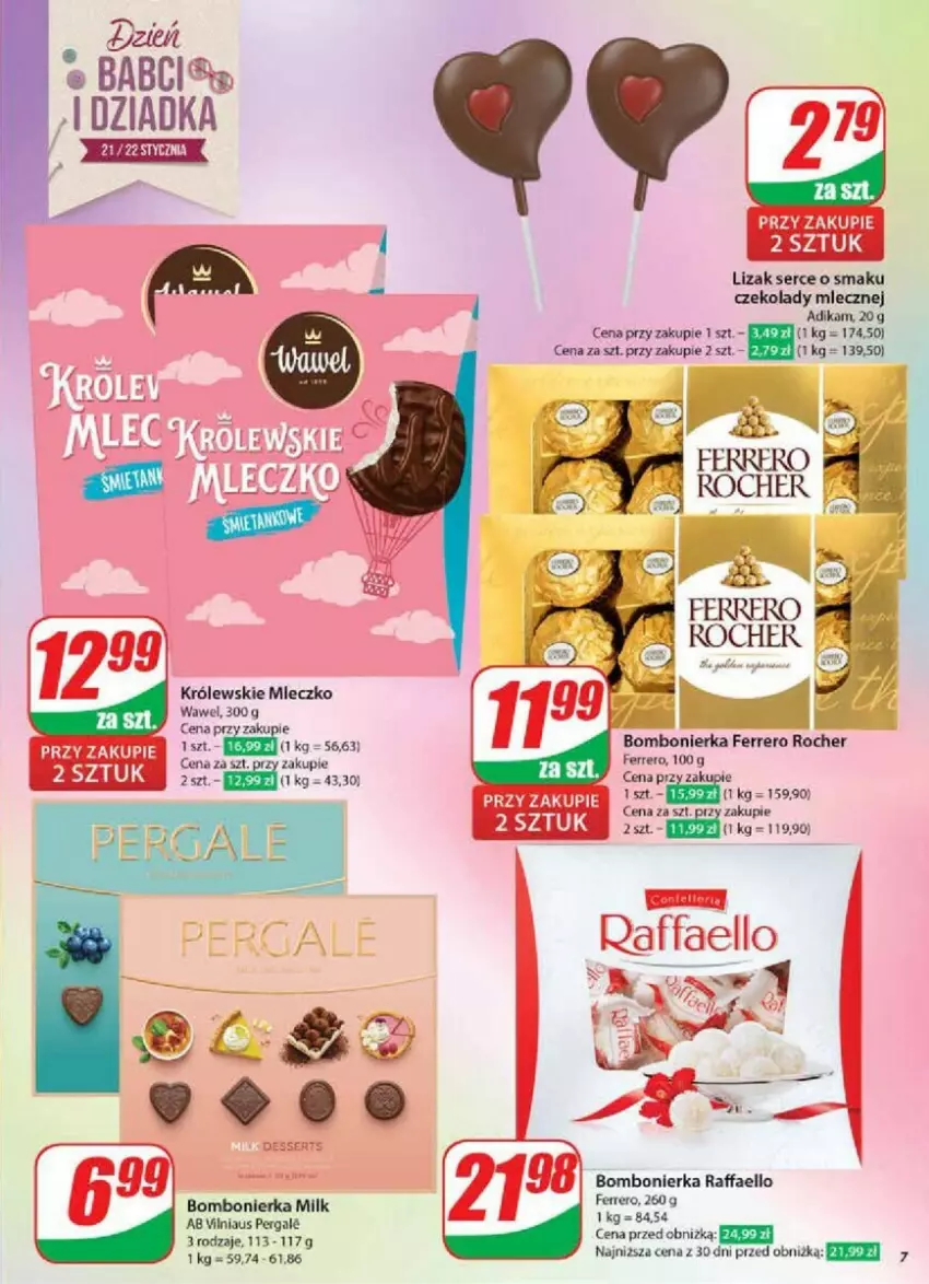 Gazetka promocyjna Dino - ważna 08.01 do 14.01.2025 - strona 58 - produkty: Fa, Ferrero, Ferrero Rocher, Królewski, Królewskie Mleczko, Mleczko, Raffaello, Ser, Wawel