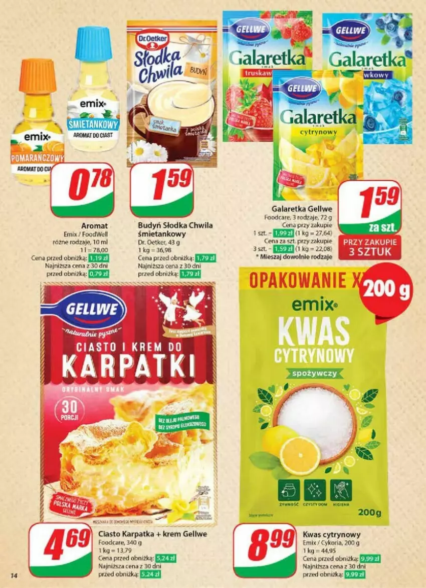 Gazetka promocyjna Dino - ważna 08.01 do 14.01.2025 - strona 6 - produkty: Budyń, Dr. Oetker, Gala, Galaretka, Karp, Kwas cytrynowy, Słodka Chwila