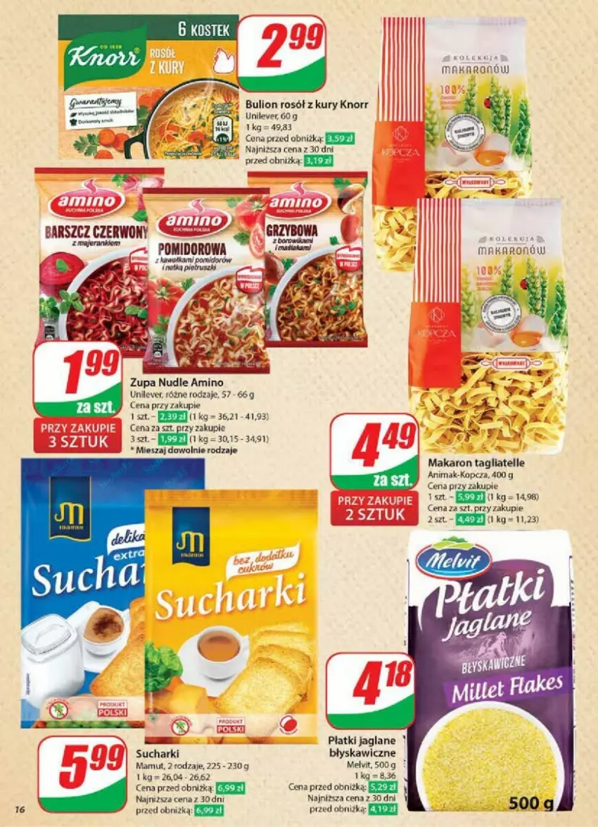 Gazetka promocyjna Dino - ważna 08.01 do 14.01.2025 - strona 8 - produkty: Bulion, Knorr, Lion, Makaron, Rosół, Sony, Stek, Tagliatelle, Zupa