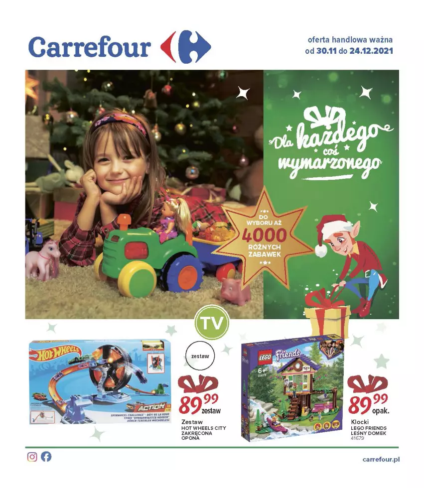 Gazetka promocyjna Carrefour - Gazetka Carrefour Zabawki - ważna 30.11 do 24.12.2021 - strona 1 - produkty: Hot Wheels, LEGO, LEGO Friends