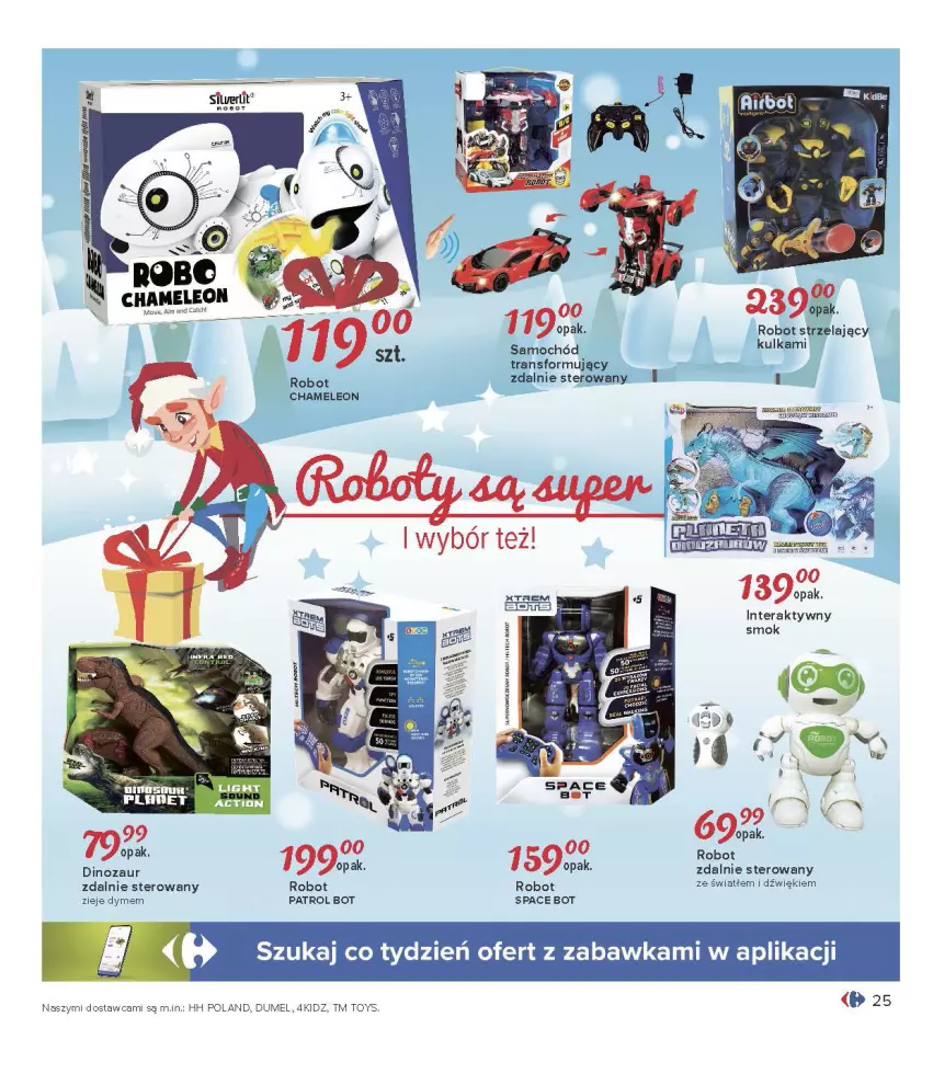 Gazetka promocyjna Carrefour - Gazetka Carrefour Zabawki - ważna 30.11 do 24.12.2021 - strona 25 - produkty: Dinozaur, Eleo, Hi-Tec, Leon, Robot, Samochód, Tera, Tran, Zabawka