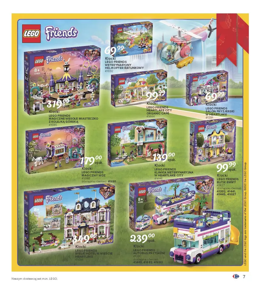 Gazetka promocyjna Carrefour - Gazetka Carrefour Zabawki - ważna 30.11 do 24.12.2021 - strona 7 - produkty: Helikopter, Klocki, LEGO, LEGO Friends, Olej