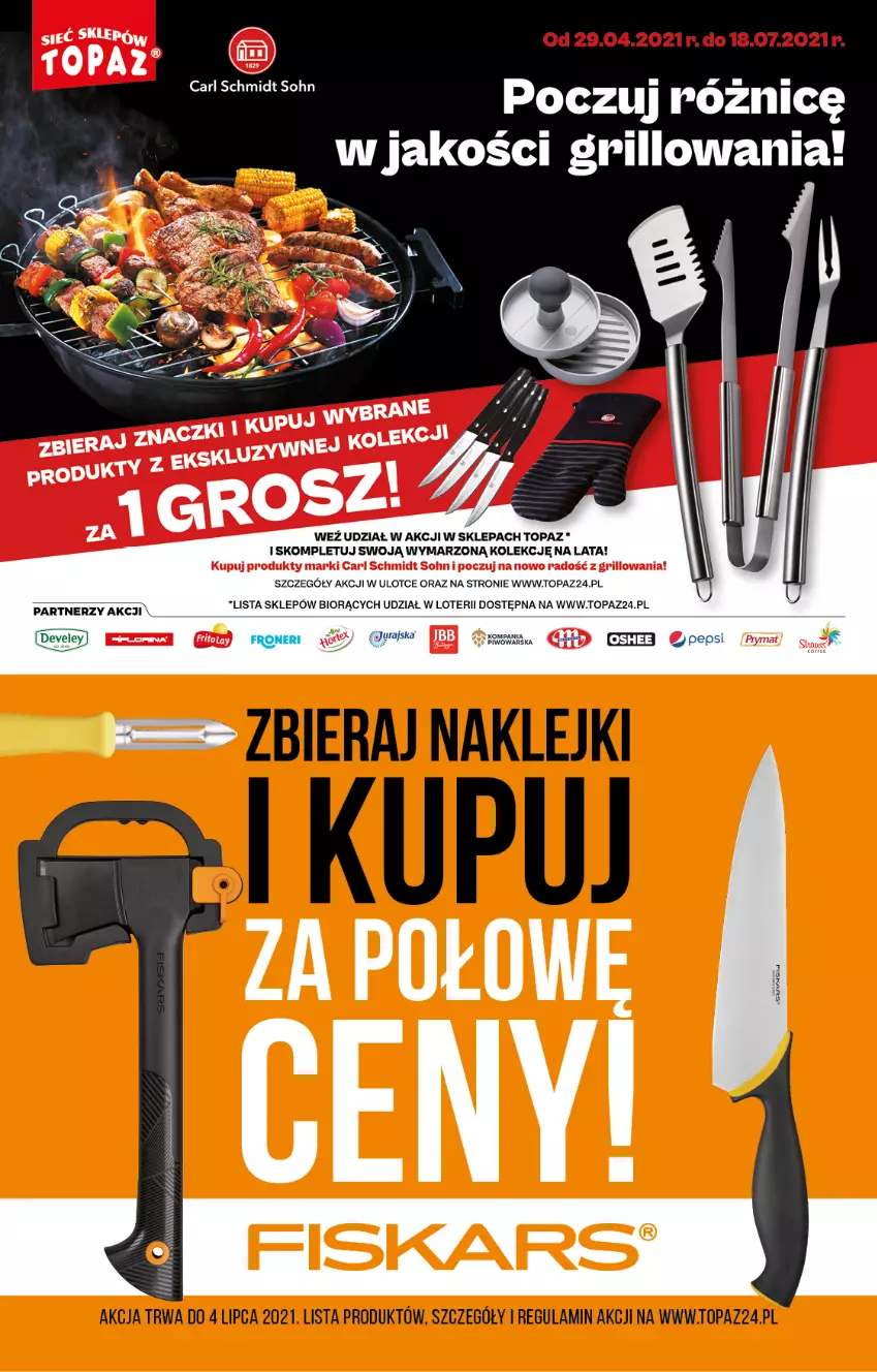 Gazetka promocyjna Topaz - Gazetka - ważna 17.06 do 23.06.2021 - strona 2 - produkty: Fiskars, Grill, Top