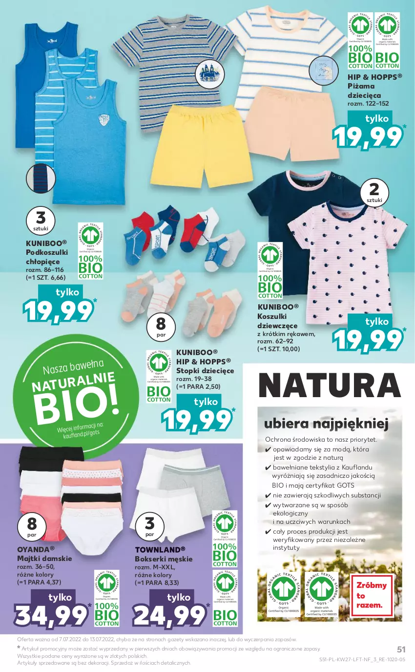 Gazetka promocyjna Kaufland - OFERTA TYGODNIA - ważna 07.07 do 13.07.2022 - strona 51 - produkty: Bokserki, Dzieci, Gra, Kosz, Majtki, O nas, Piżama, Ser, Top