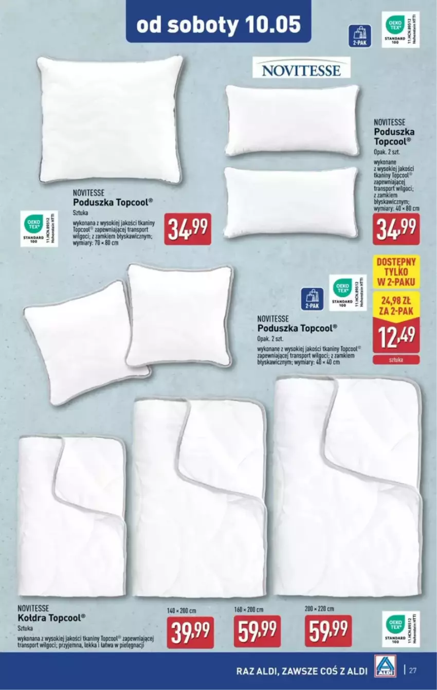 Gazetka promocyjna Aldi - ważna 05.05 do 10.05.2025 - strona 20 - produkty: Poduszka, Top