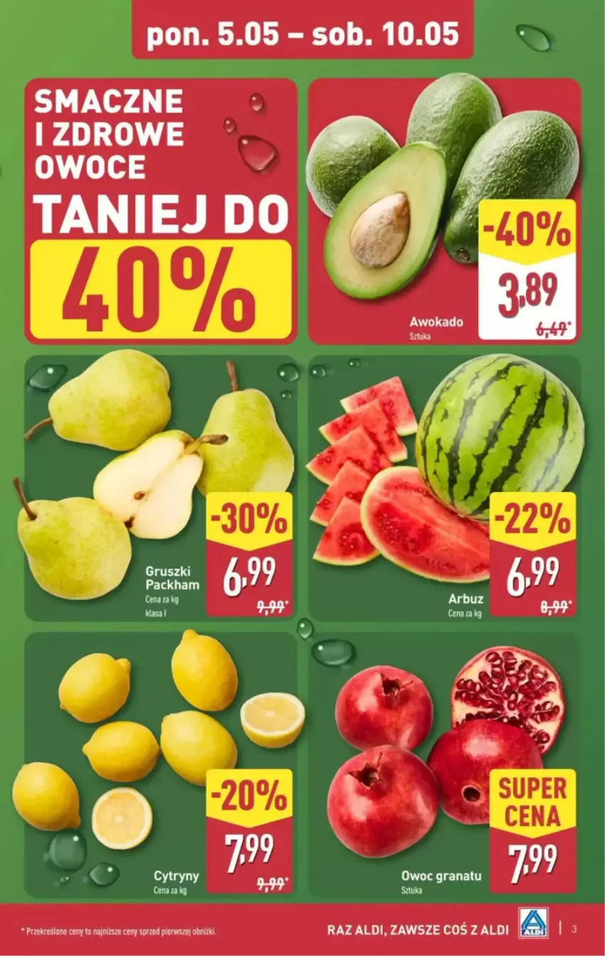 Gazetka promocyjna Aldi - ważna 05.05 do 10.05.2025 - strona 22 - produkty: Arbuz, Owoce