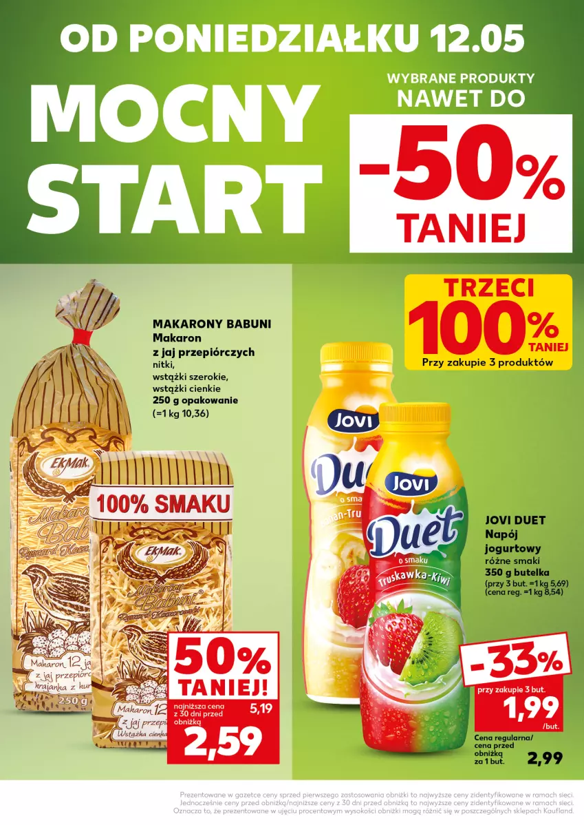 Gazetka promocyjna Kaufland - Mocny Start - ważna 12.05 do 14.05.2025 - strona 6 - produkty: Babuni, Jogurt, Makaron, Napój, Napój jogurtowy, Ser, Serek