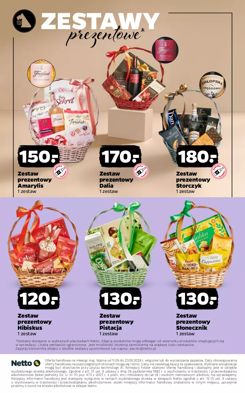 Gazetka promocyjna Netto - Alkohole - Mocne - ważna 11.05 do 23.05.2026 - strona 14 - produkty: Amarylis, Gra, Hibiskus, Rama, Storczyk, Zestaw prezentowy