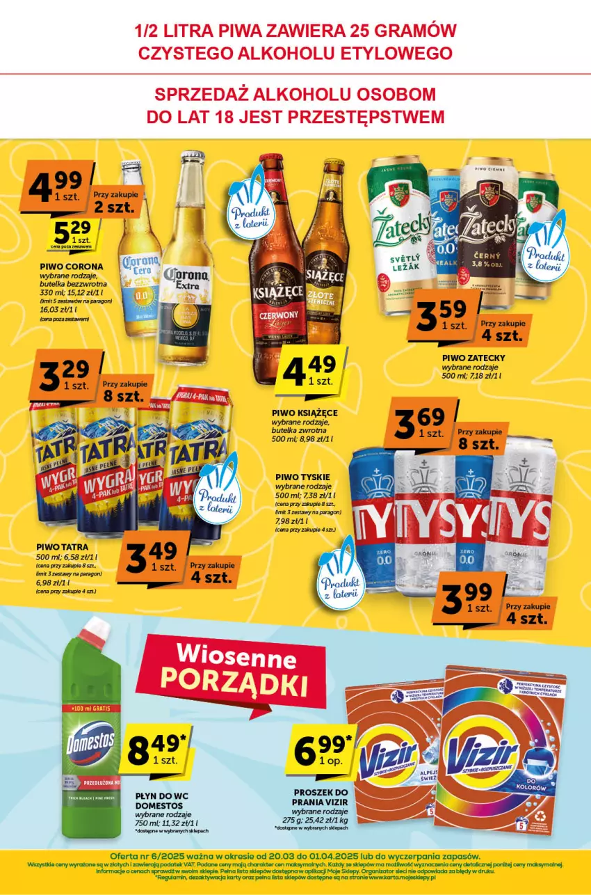 Gazetka promocyjna ABC - ważna 20.03 do 01.04.2025 - strona 12 - produkty: Domestos, Fa, Gin, Gra, Piwo, Płyn do wc, Por, Tatra, Tyskie, Vizir