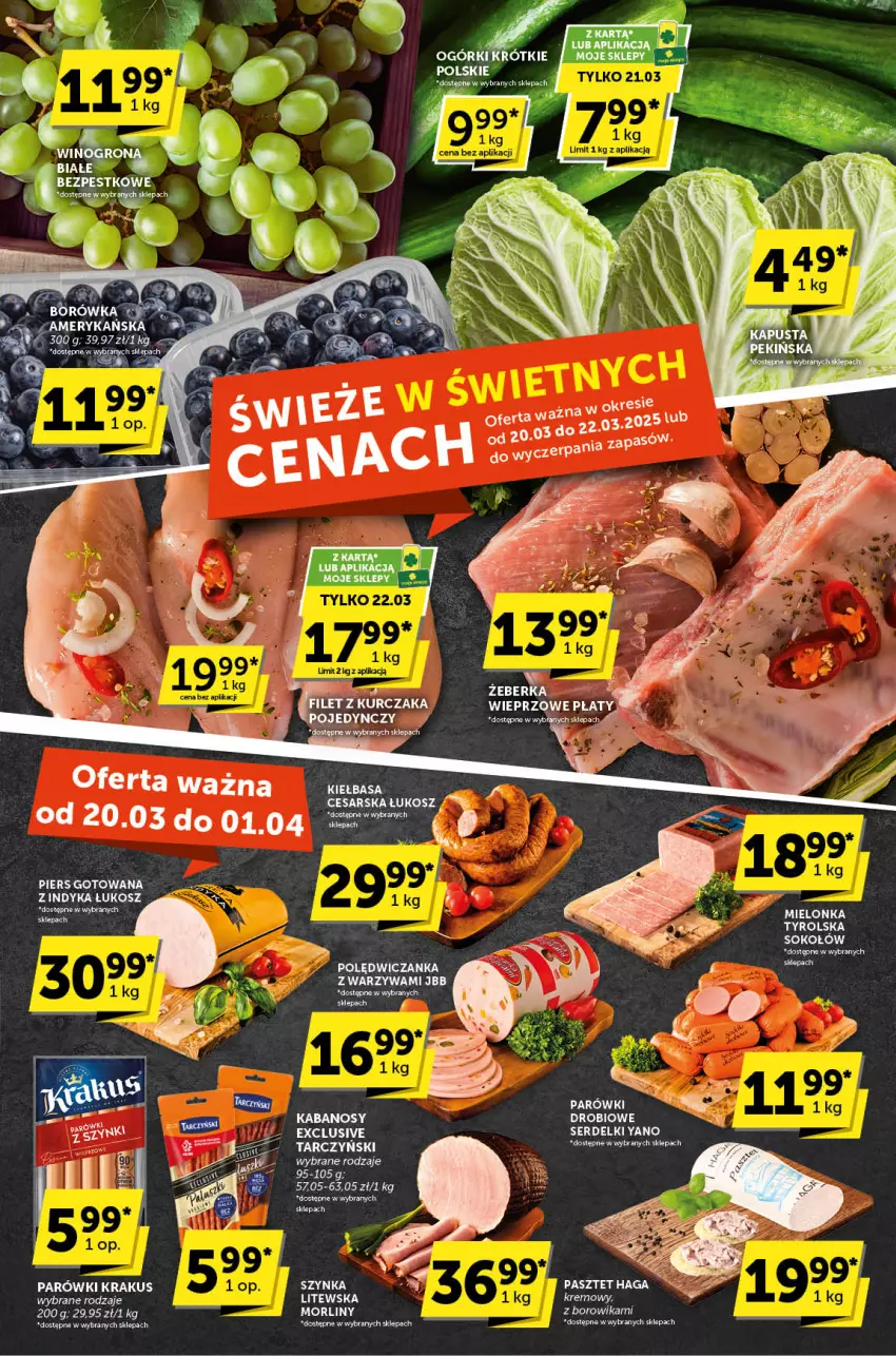 Gazetka promocyjna ABC - ważna 20.03 do 01.04.2025 - strona 7 - produkty: Kabanos, Kosz, Morliny, Pasztet, Ser, Serdelki, Sok, Sokołów, Szynka, Tarczyński, Warzywa