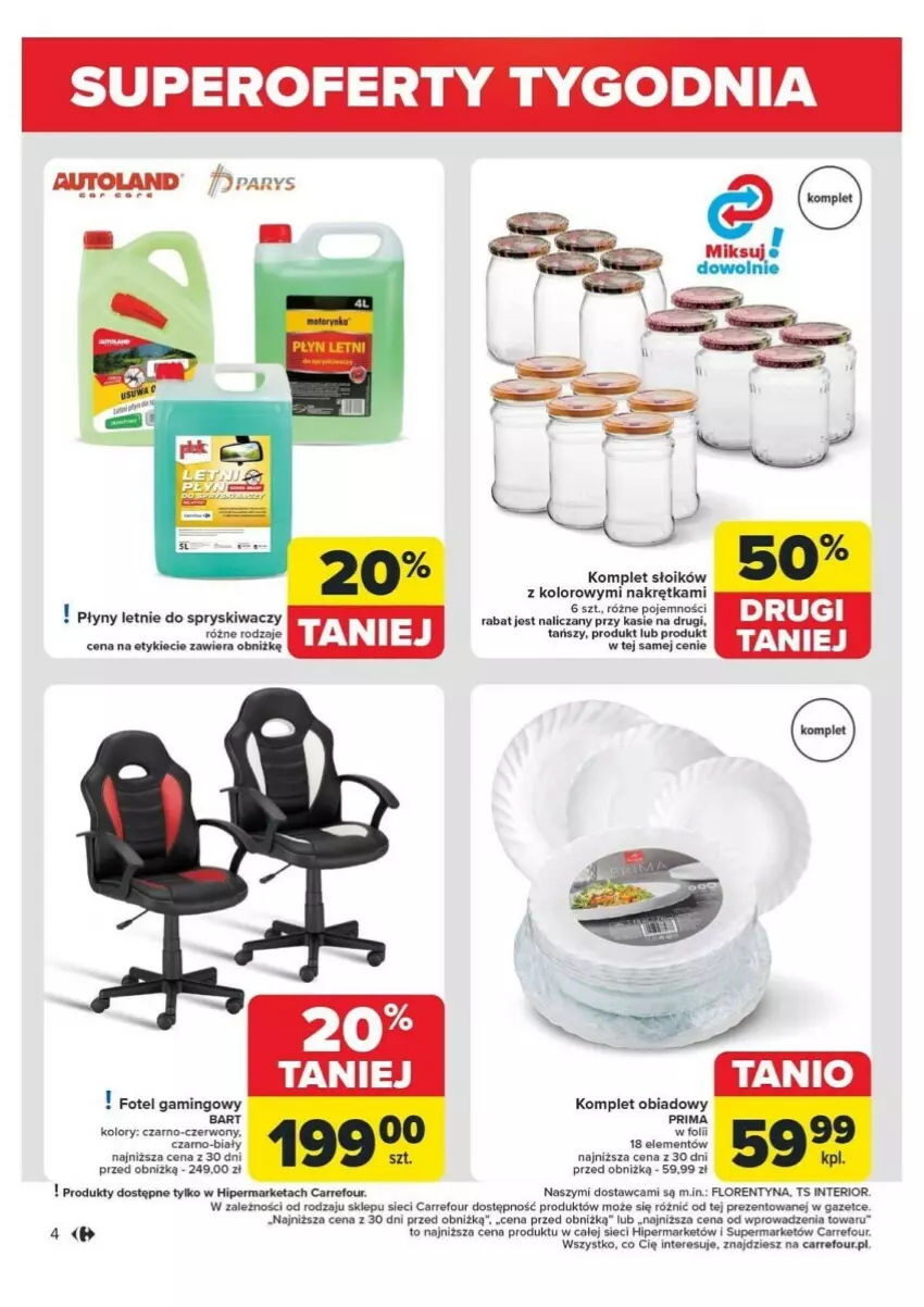 Gazetka promocyjna Carrefour - ważna 05.08 do 10.08.2024 - strona 13 - produkty: Fotel, Fotel gamingowy, Komplet obiadowy, Prima