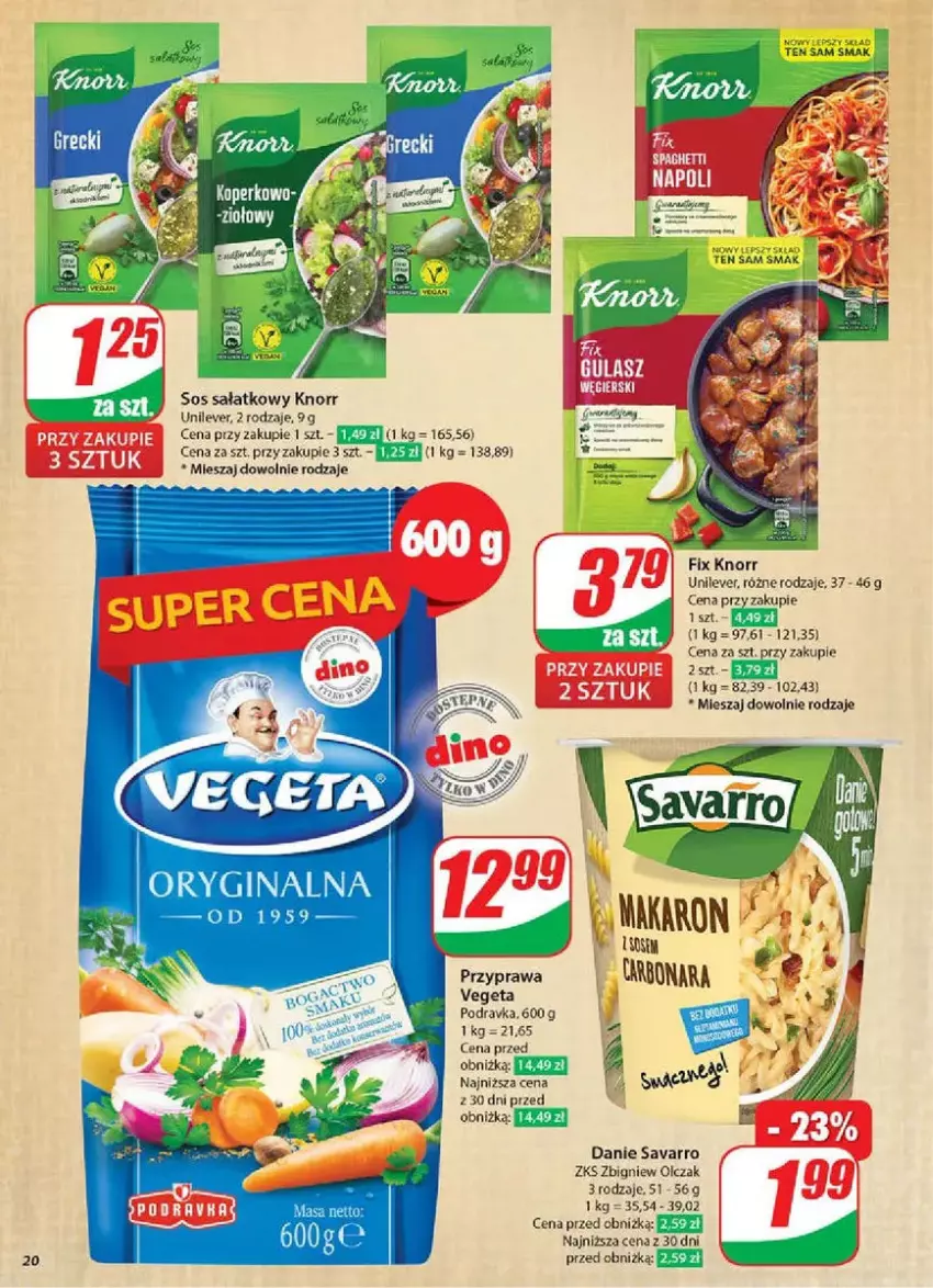 Gazetka promocyjna Dino - ważna 12.03 do 18.03.2025 - strona 13 - produkty: Gin, Knorr, Sałat, Sos, Vegeta