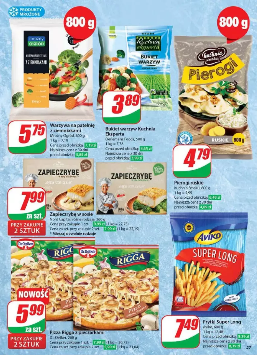 Gazetka promocyjna Dino - ważna 12.03 do 18.03.2025 - strona 20 - produkty: Bukiet, Bukiet warzyw, Frytki, Kuchnia, Ogród, Piec, Pieczarka, Pierogi, Pizza, Ser, Sos, Warzywa