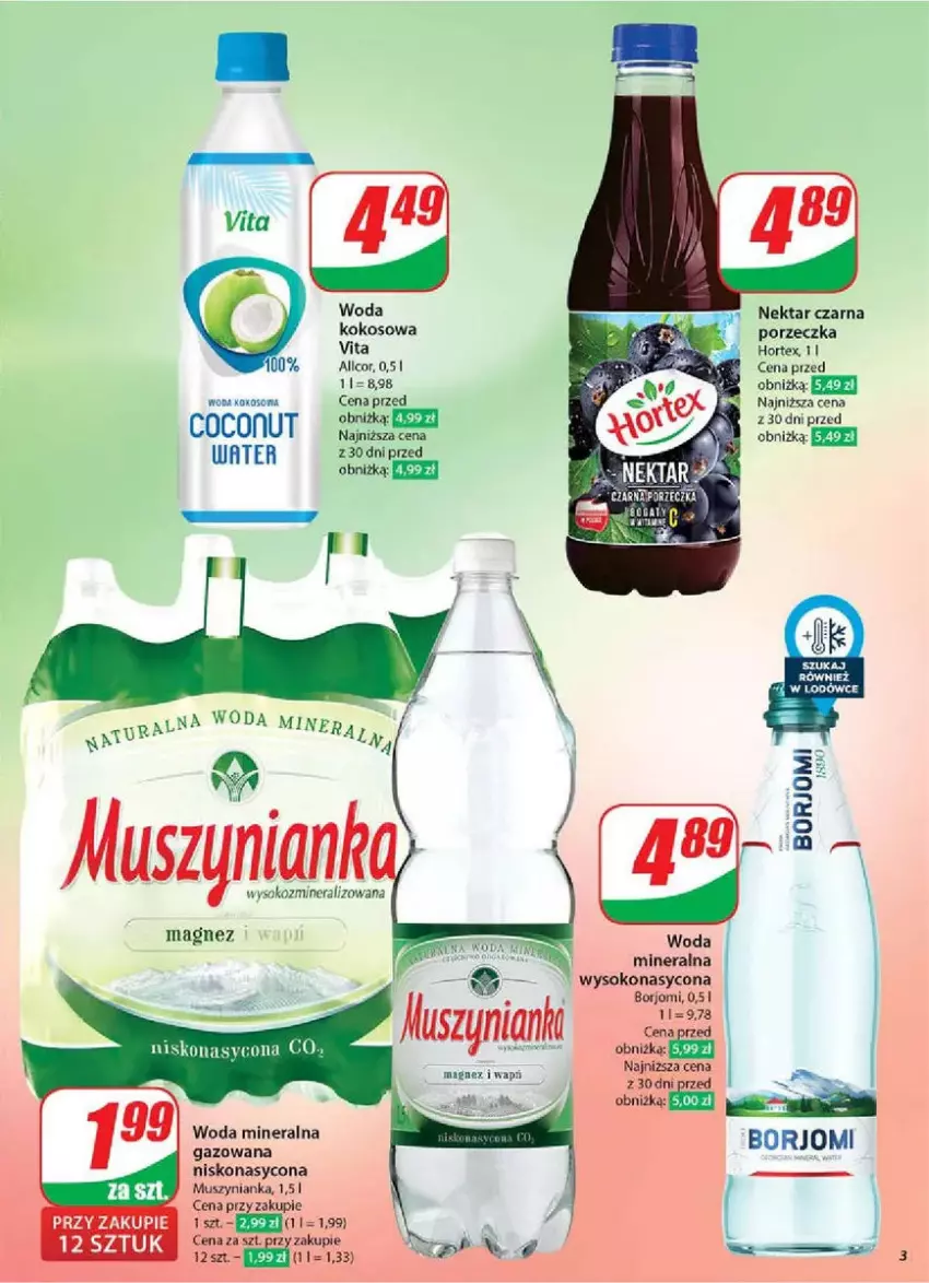 Gazetka promocyjna Dino - ważna 12.03 do 18.03.2025 - strona 23 - produkty: Hortex, Kokos, LG, Magnez, Mus, Muszynianka, Nektar, Por, Sok, Woda