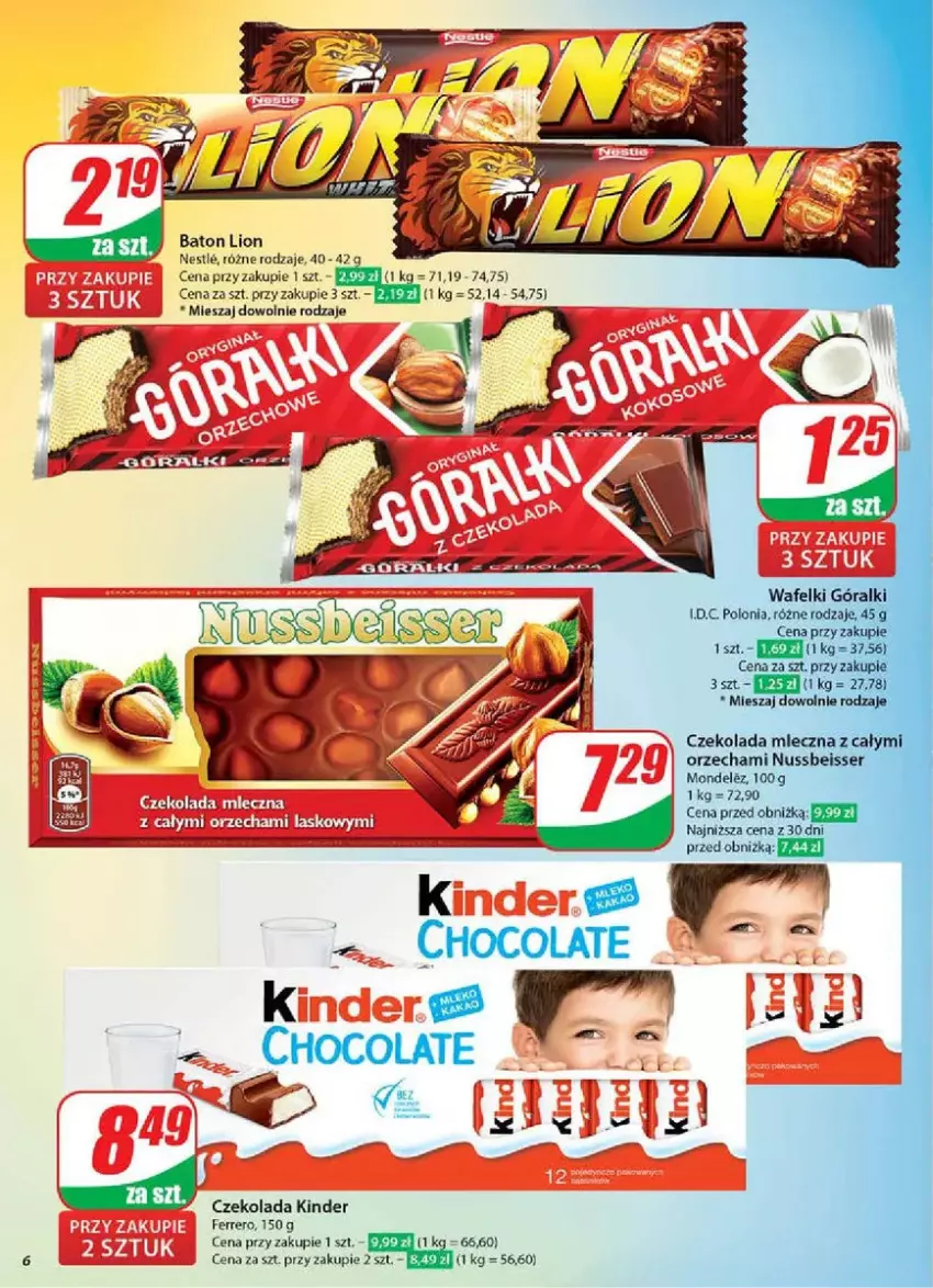 Gazetka promocyjna Dino - ważna 12.03 do 18.03.2025 - strona 56 - produkty: Baton, Czekolada, Ferrero, Kinder, Lion