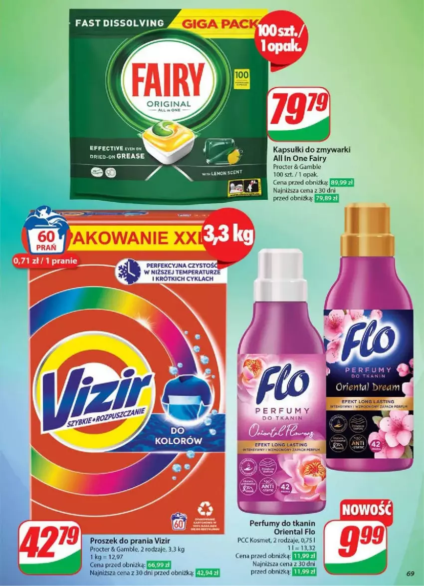 Gazetka promocyjna Dino - ważna 12.03 do 18.03.2025 - strona 66 - produkty: Fa, Fairy, Gin, Perfum, Proszek do prania, Vizir, Zmywarki