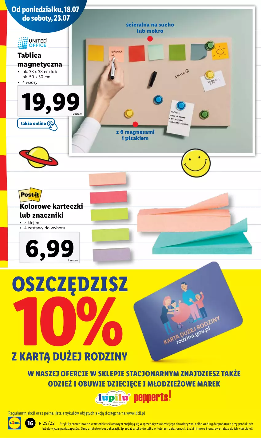 Gazetka promocyjna Lidl - GAZETKA - ważna 18.07 do 23.07.2022 - strona 16 - produkty: Dzieci, Klej, Obuwie