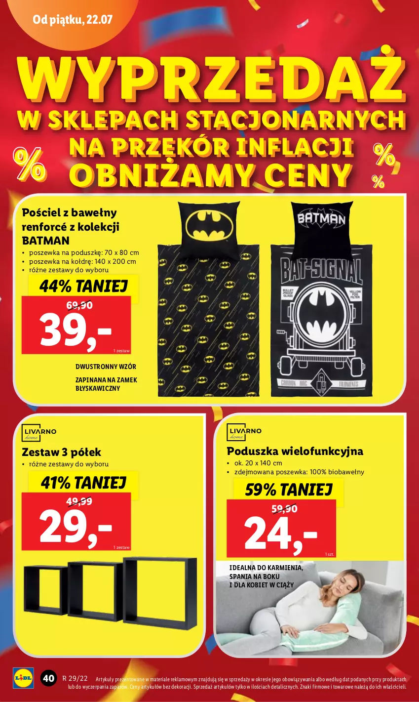 Gazetka promocyjna Lidl - GAZETKA - ważna 18.07 do 23.07.2022 - strona 40 - produkty: Karmi, Poduszka, Pościel, Poszewka