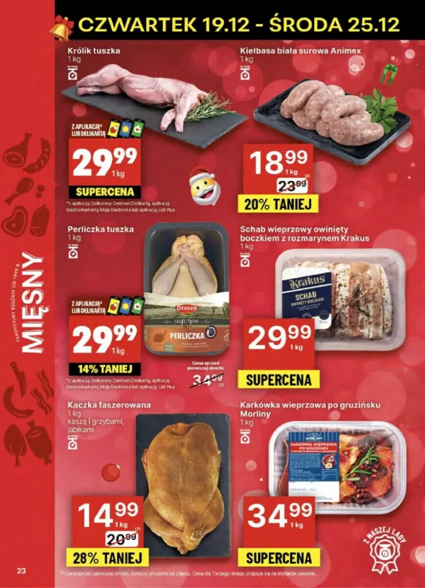 Gazetka promocyjna Delikatesy Centrum - ważna 19.12 do 25.12.2024 - strona 16 - produkty: Jabłka, Kaczka, Karkówka wieprzowa, Krakus, Morliny, Rum, Schab wieprzowy