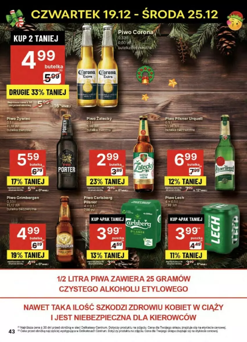 Gazetka promocyjna Delikatesy Centrum - ważna 19.12 do 25.12.2024 - strona 38 - produkty: Carlsberg, Gra, Olej, Piec, Pilsner Urquell, Piwa, Piwo, Rum