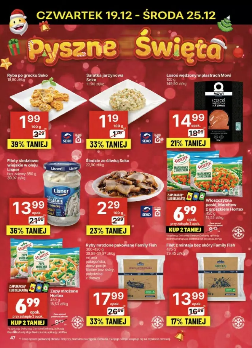 Gazetka promocyjna Delikatesy Centrum - ważna 19.12 do 25.12.2024 - strona 42 - produkty: Dorsz, Koc, Paola, SEKO