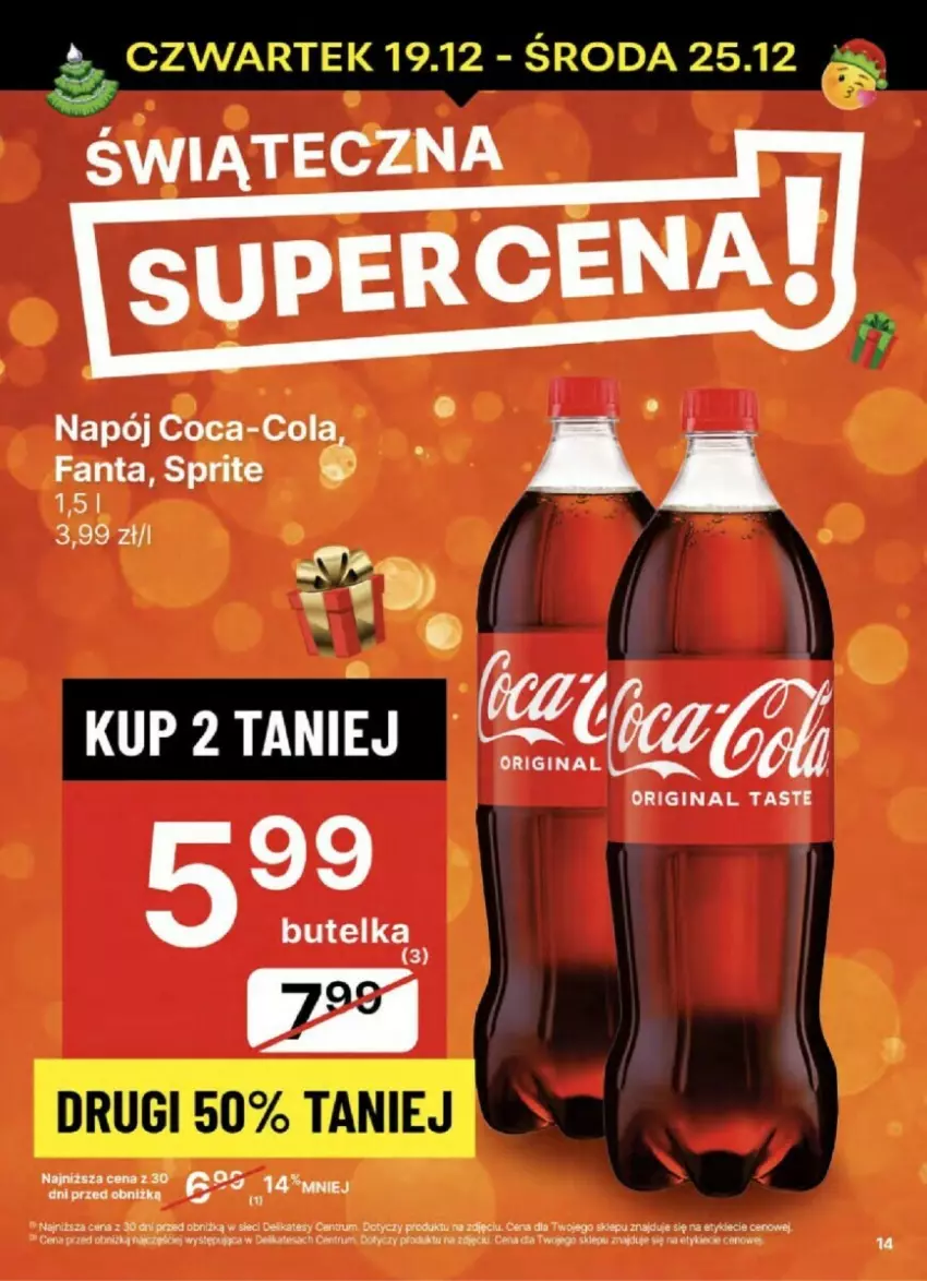 Gazetka promocyjna Delikatesy Centrum - ważna 19.12 do 25.12.2024 - strona 6 - produkty: Coca-Cola, Gin, Napój, Rum