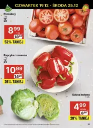 Gazetka promocyjna Delikatesy Centrum - Gazetka - ważna od 25.12 do 25.12.2024 - strona 13 - produkty: Sałata lodowa, Papryka czerwona, Papryka, Sałat, Pomidory