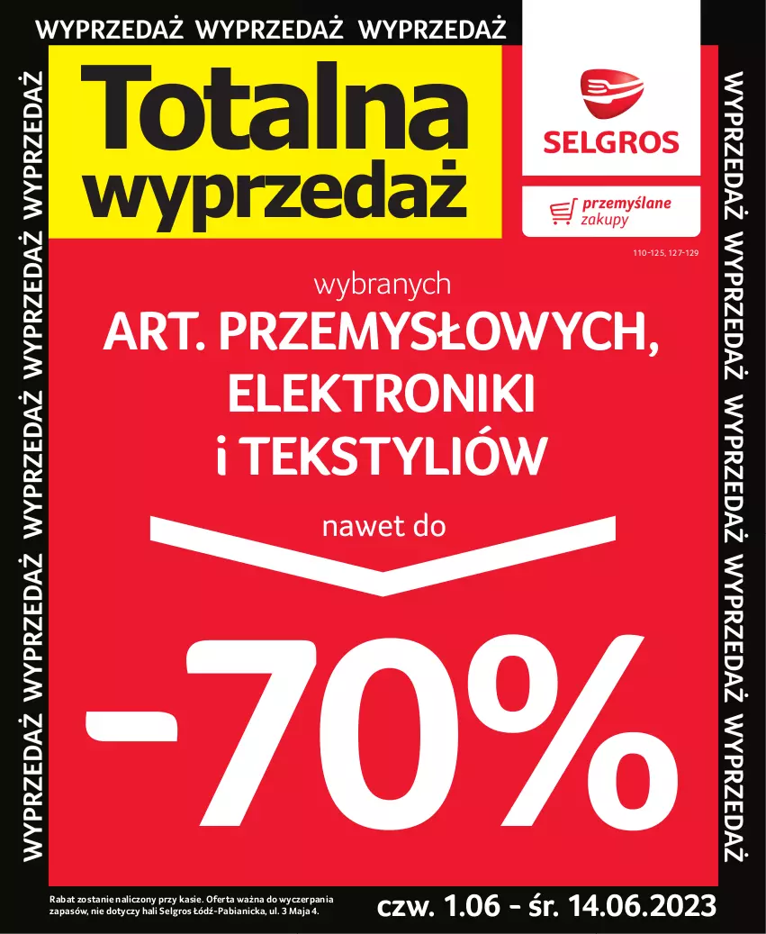 Gazetka promocyjna Selgros - Totalna Wyprzedaż - ważna 04.05 do 30.06.2023 - strona 1 - produkty: LG