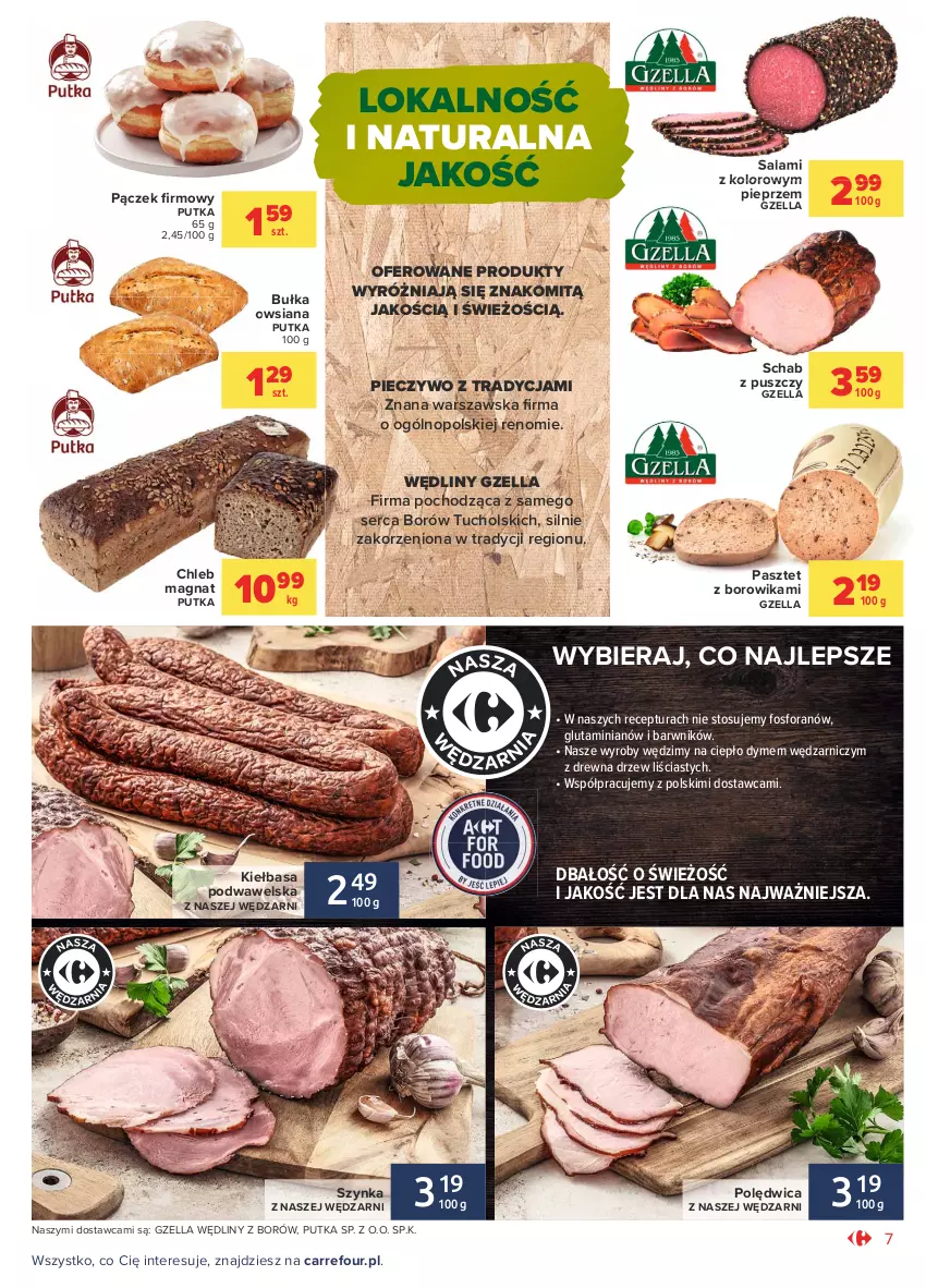 Gazetka promocyjna Carrefour - Gazetka Otwieramy się - ważna 22.06 do 03.07.2021 - strona 7 - produkty: Bułka, Chleb, Kiełbasa, Kiełbasa podwawelska, Pączek, Pasztet, Piec, Pieczywo, Pieprz, Polędwica, Salami, Ser, Szynka, Wawel