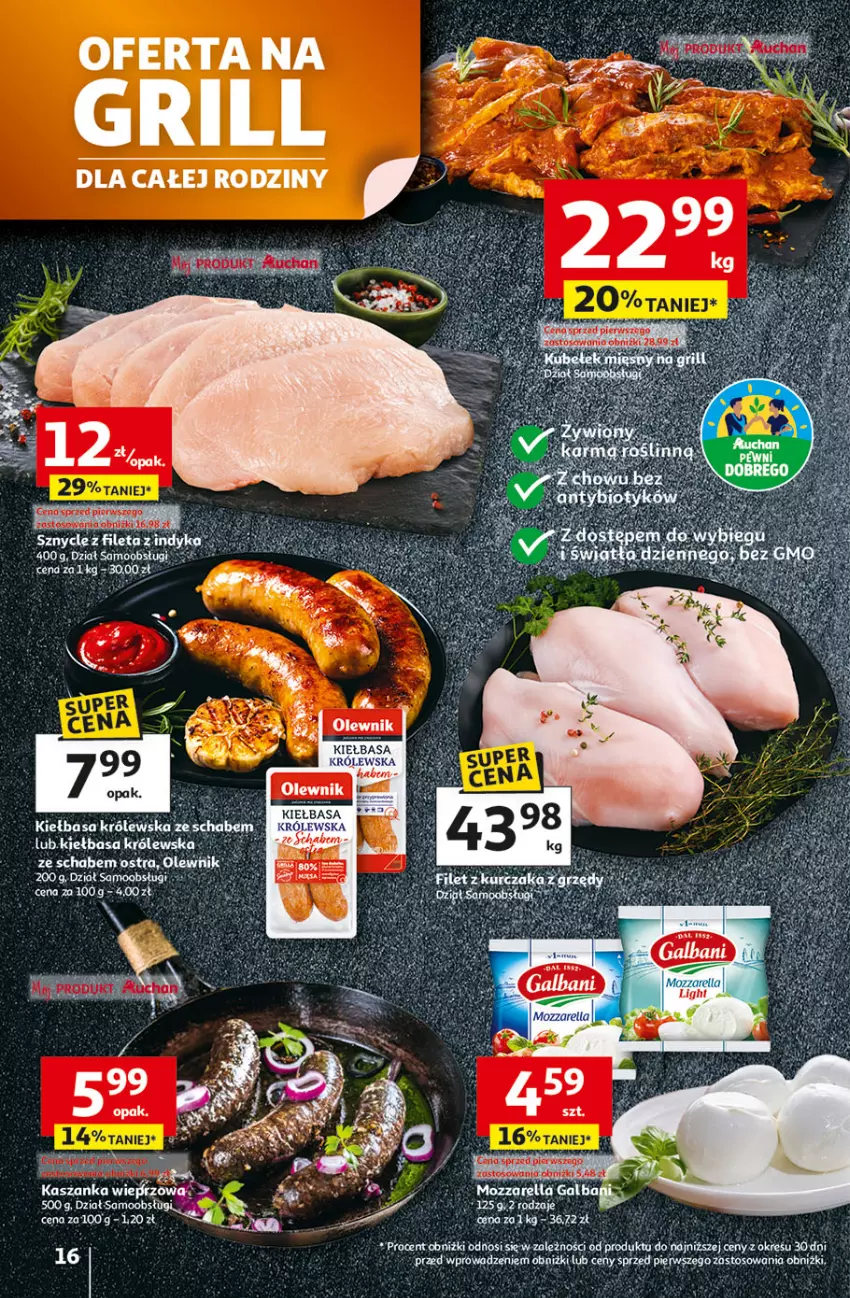 Gazetka promocyjna Auchan - Odlotowe ceny na start szkoły Hipermarket - ważna 14.08 do 20.08.2025 - strona 16 - produkty: Grill, Kiełbasa, Koc