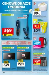 Gazetka promocyjna Auchan - Odlotowe ceny na start szkoły Hipermarket - Gazetka - ważna od 20.08 do 20.08.2025 - strona 38 - produkty: Odkurzacz, Top, Sok, Gra, Philips, Czajnik, Pojemnik, Grzałka, HD ready, Suszarka, Zelmer, Bosch