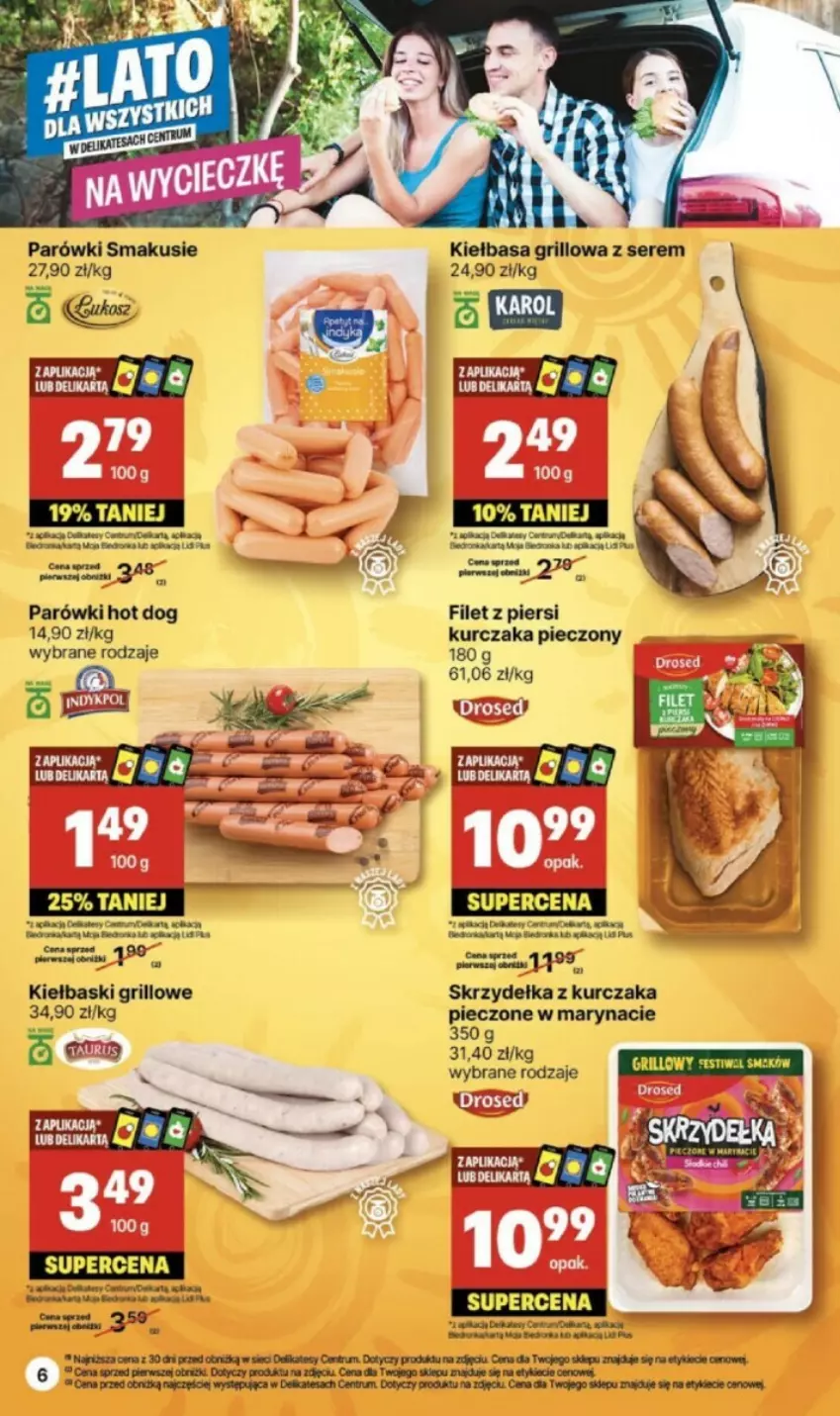 Gazetka promocyjna Delikatesy Centrum - ważna 03.06 do 16.06.2024 - strona 29 - produkty: Grill, Hot dog, Kiełbasa, Kurczak, Orka, Parówki, Parówki hot dog, Piec, Por, Rum, Ser, Skrzydełka z kurczaka